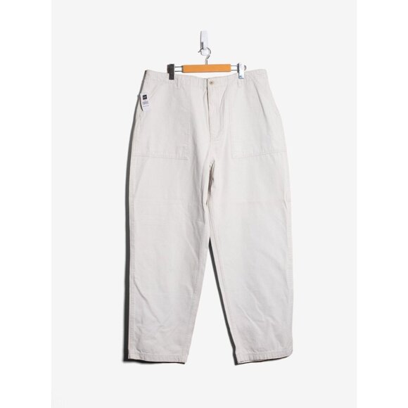 Deadstock Vintage Y2K GAP Mens 34x30 Baggy Wide Leg Canvas Pants Skater - Picture 1 of 10